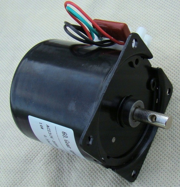 SILNIK 230V ELEKTRYCZNY 14W 3,3rpm WOLNOOBROTOWY Marka inny