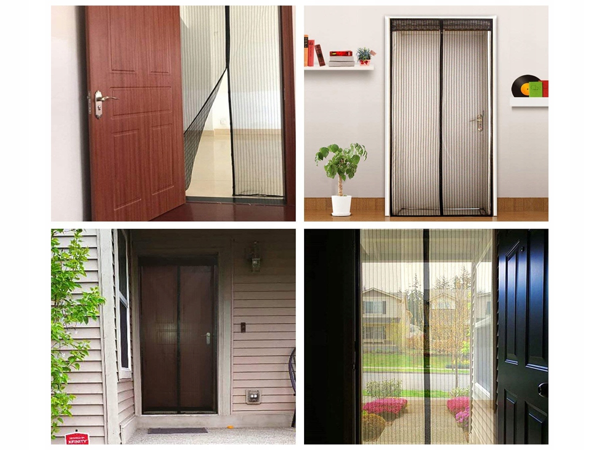 CZARNA MOSKITIERA MAGNETYCZNA DRZWIOWA 140X280CM Marka Decortrend