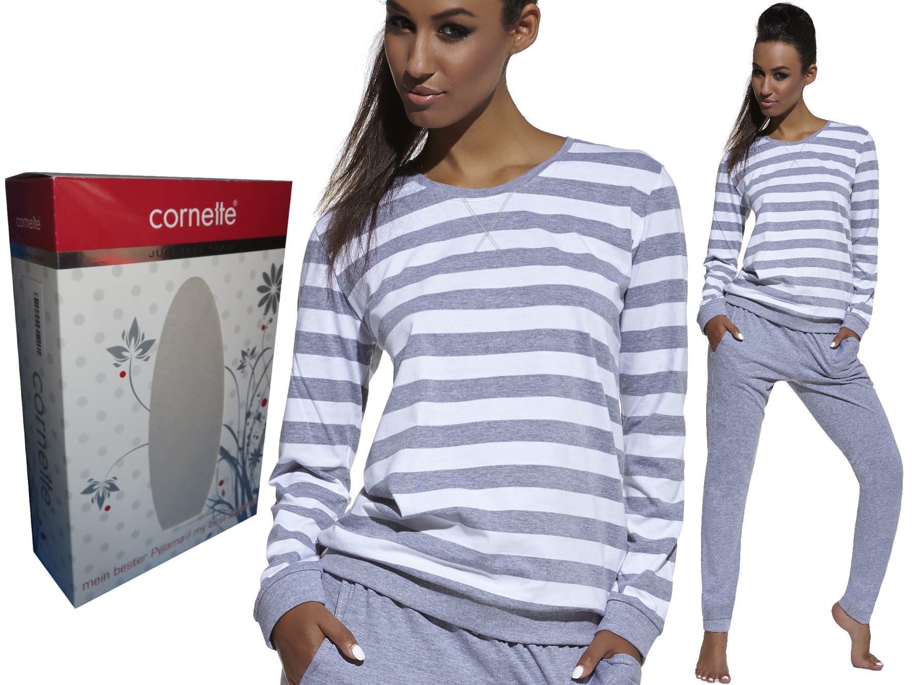 

Cornette piżama damska w paski dres 634/30 Molly