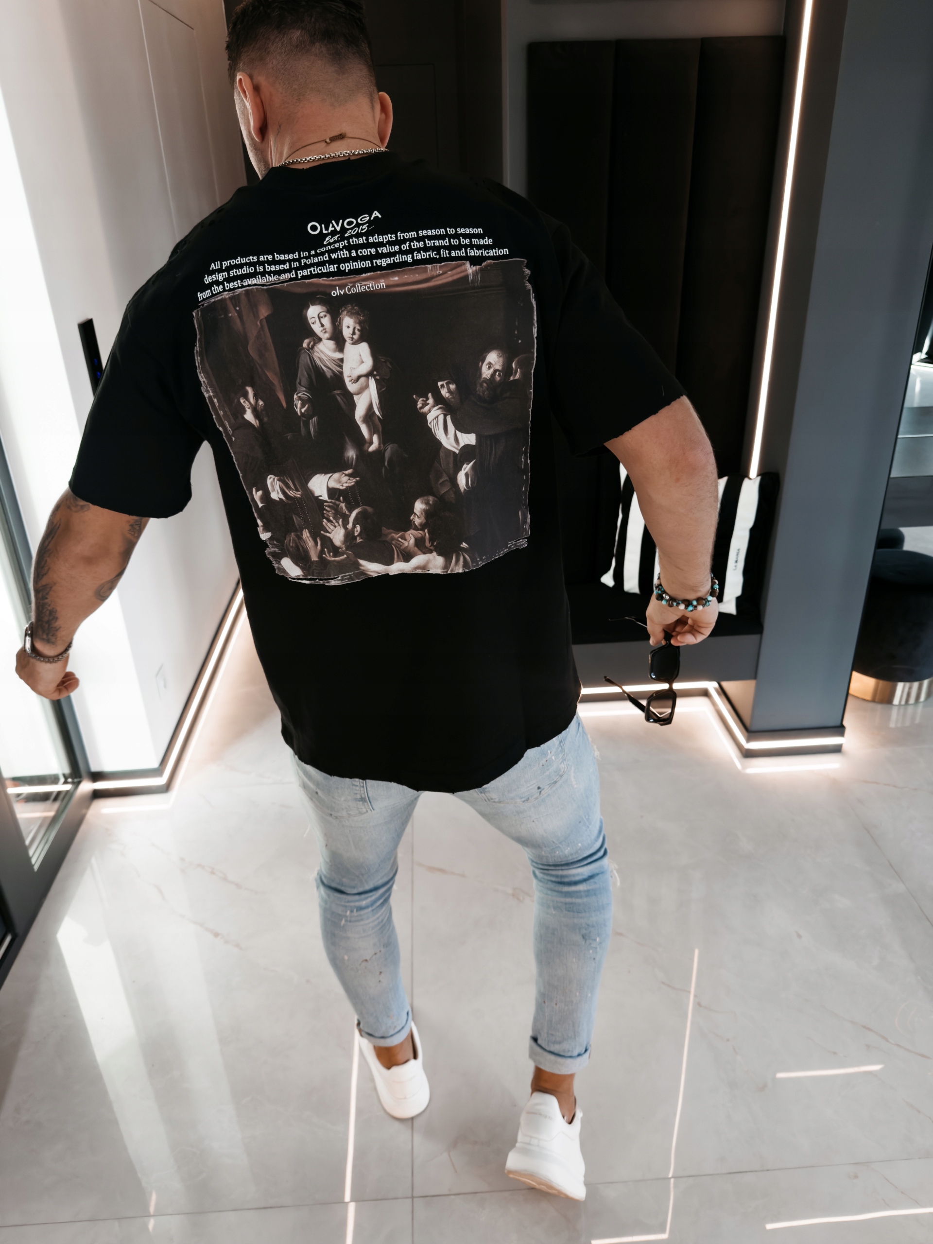 Pánské Tričko Novaveon Olavoga Černá XL