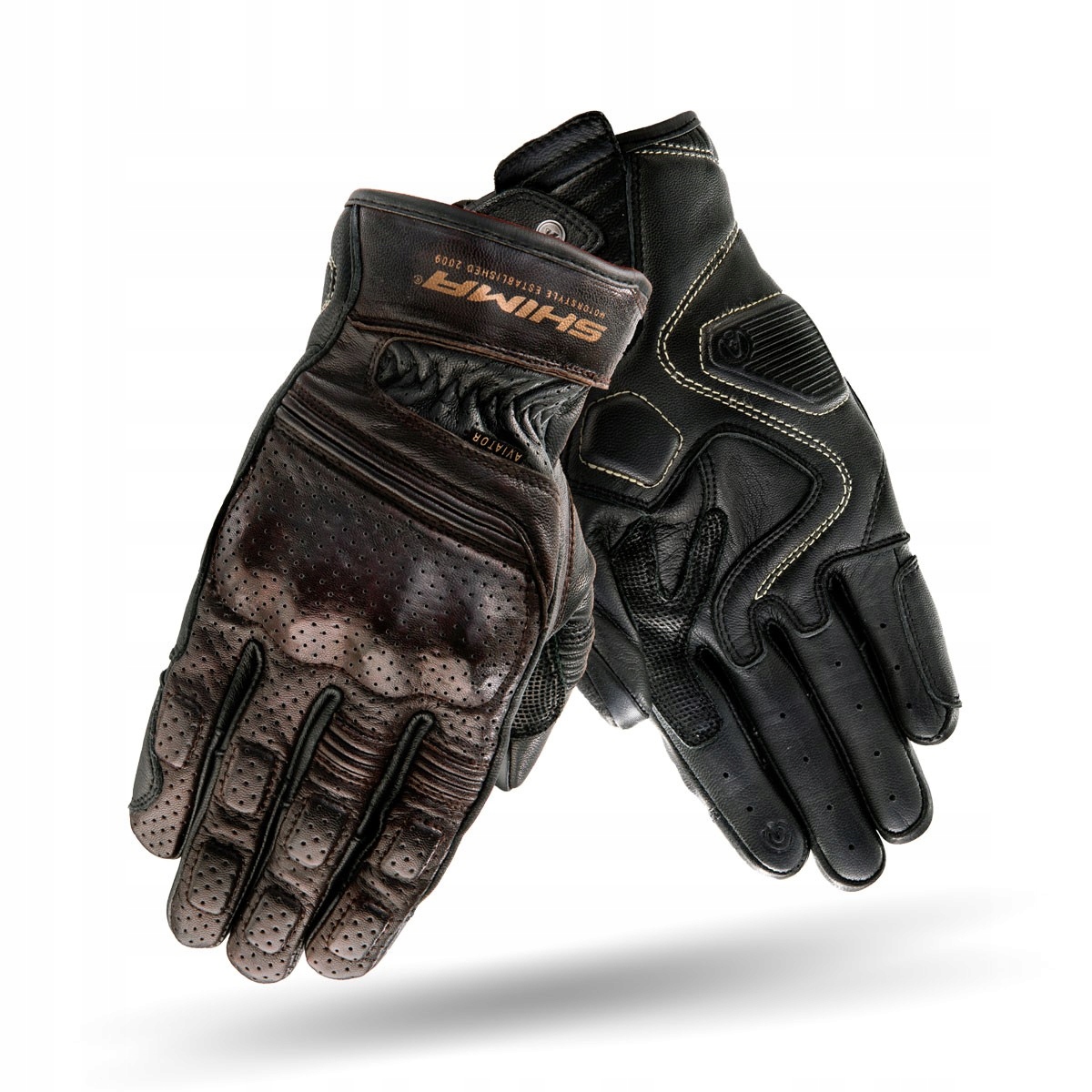 Moto rukavice Shima Aviator Brown Bonus