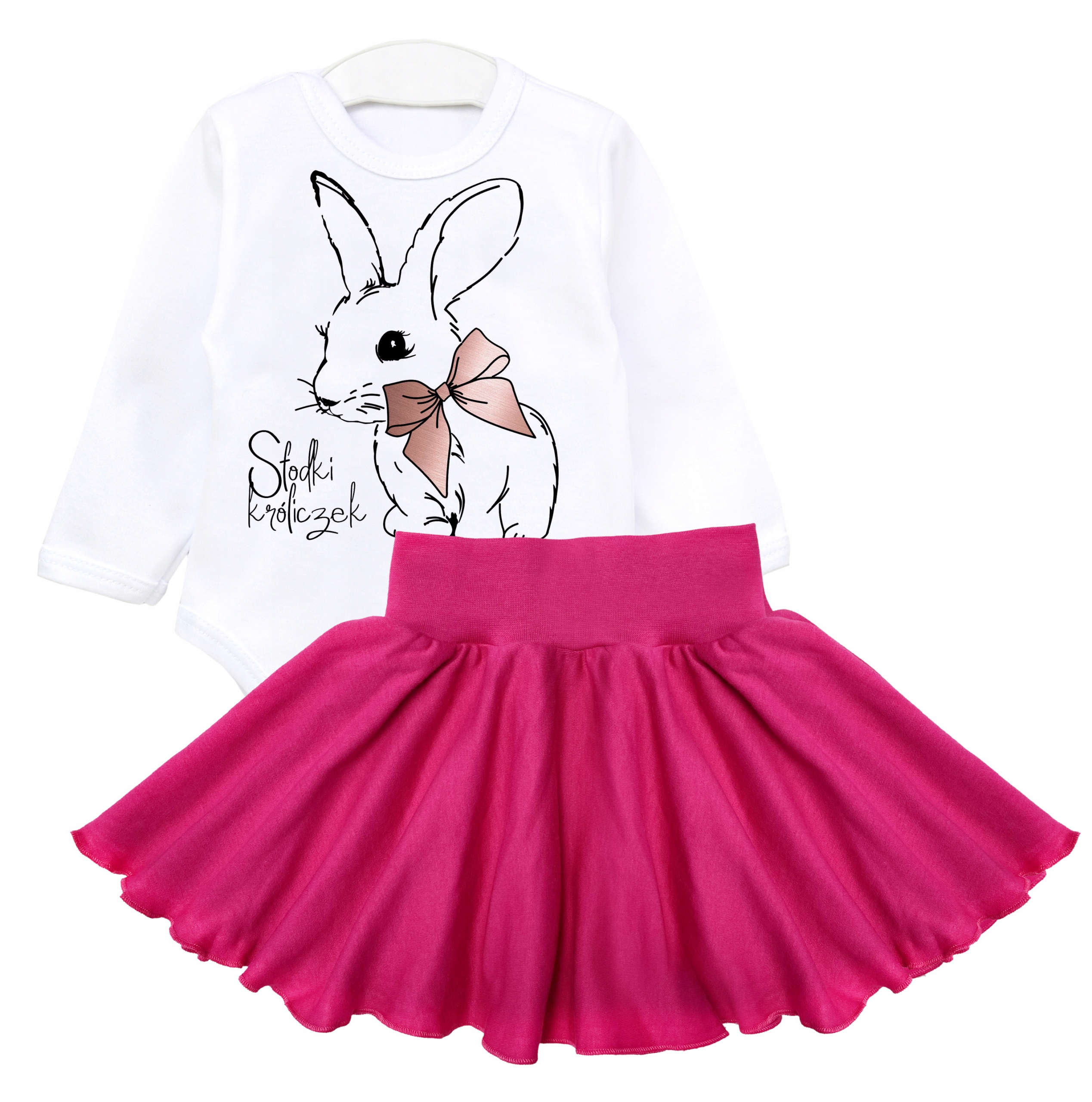 

Komplet body spódniczka Słodki króliczek r. 80