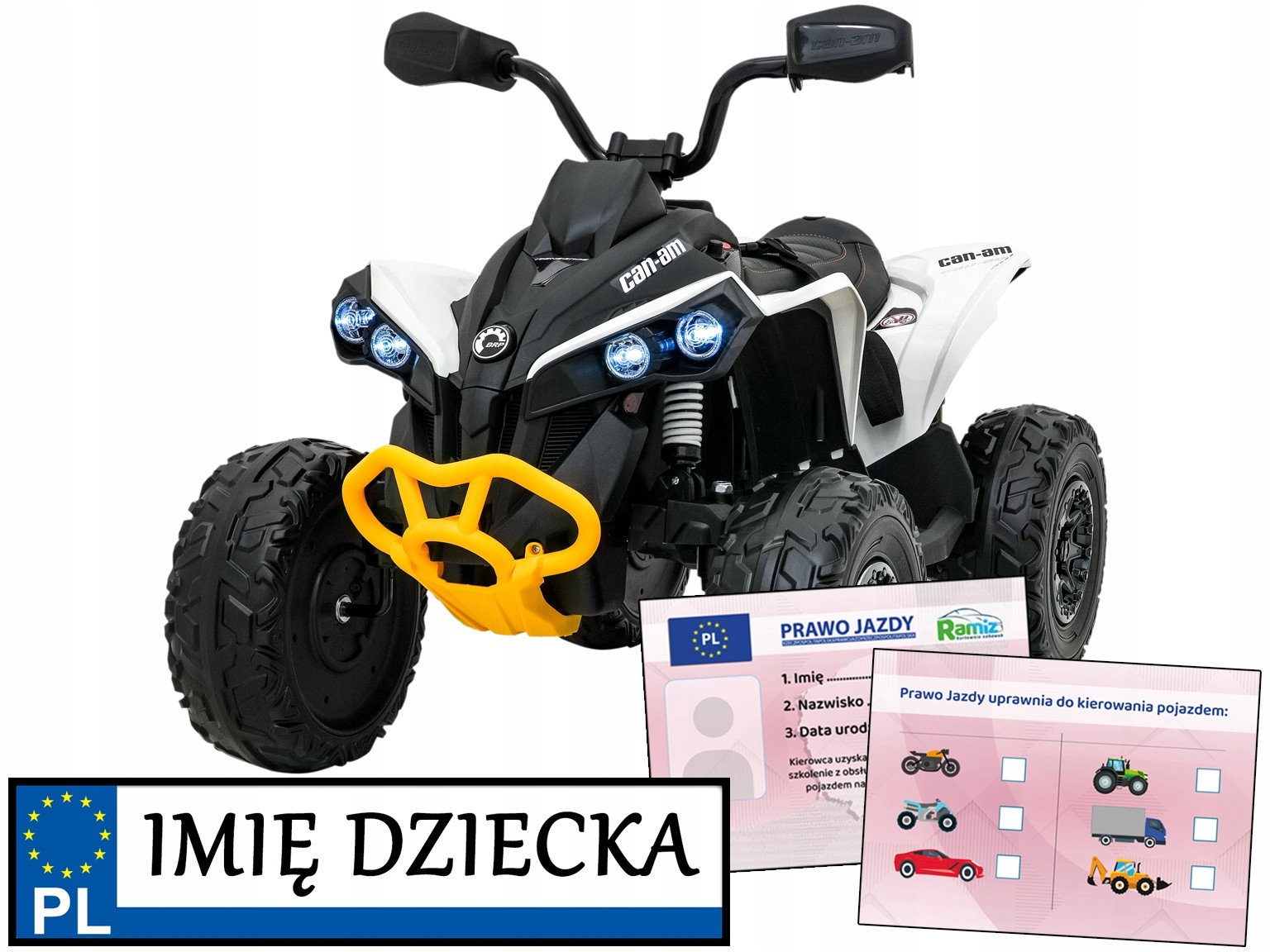 Maverick Atv elektryczny quad na akumulator dla dzieci amortyzatory