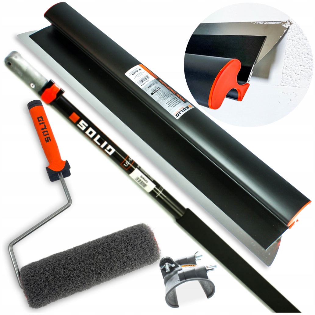 Szapchla Fasádní Špachtle 80 cm Teleskopická Tyč Váleček Na Hladítko 25 cm