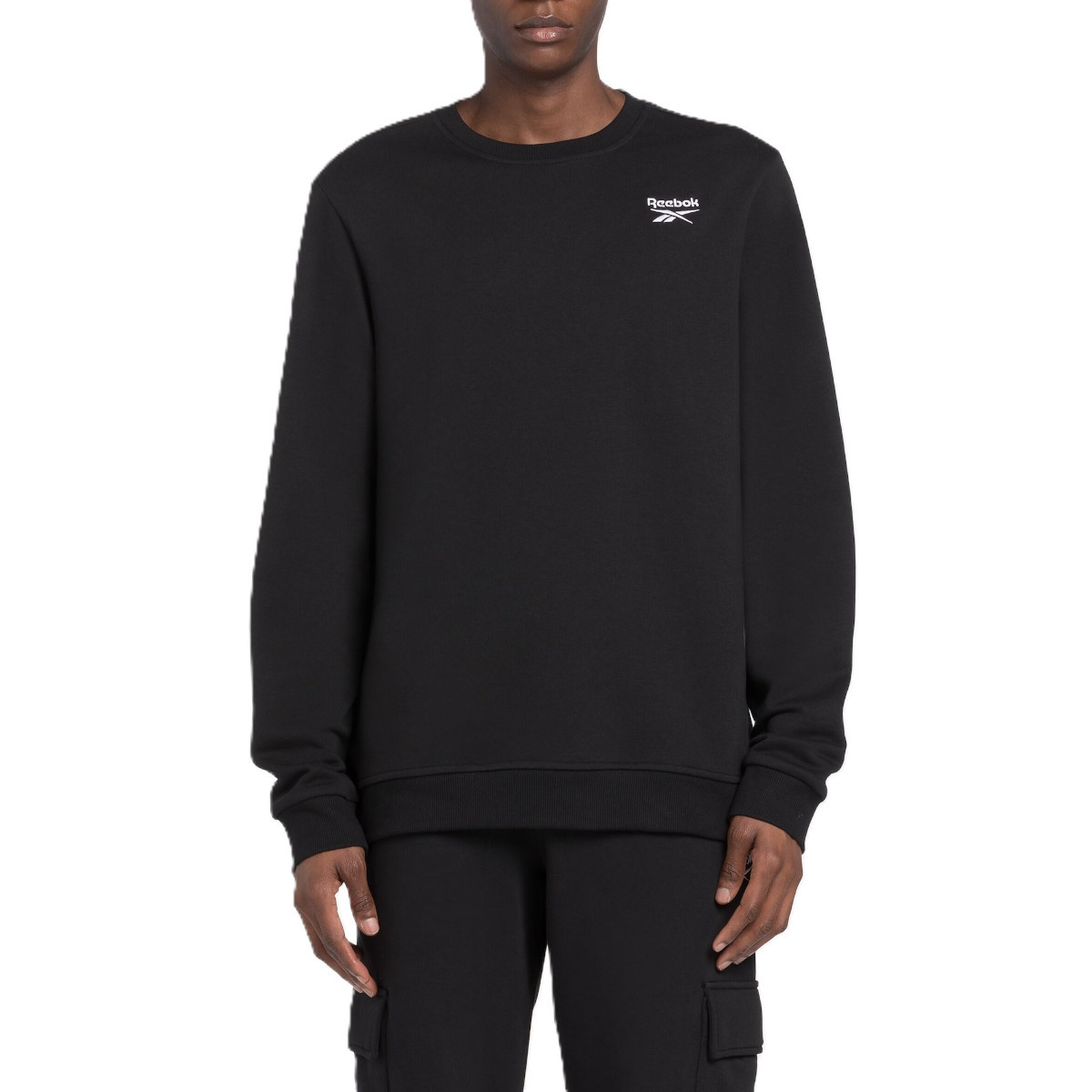 Pánská mikina Reebok 100202864 Identity Small Logo Fleece Crew Černá M