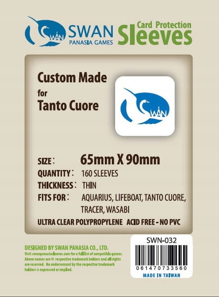 Koszulki na karty Swan Panasia 65x90 mm thin (cienkie) 160 sztuk