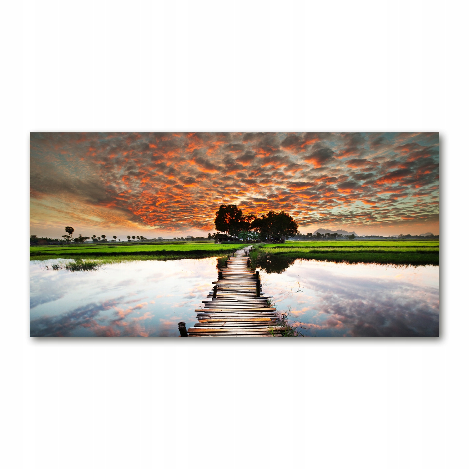 

Foto obraz akryl zdjęcie Drewniany most 120X60 cm