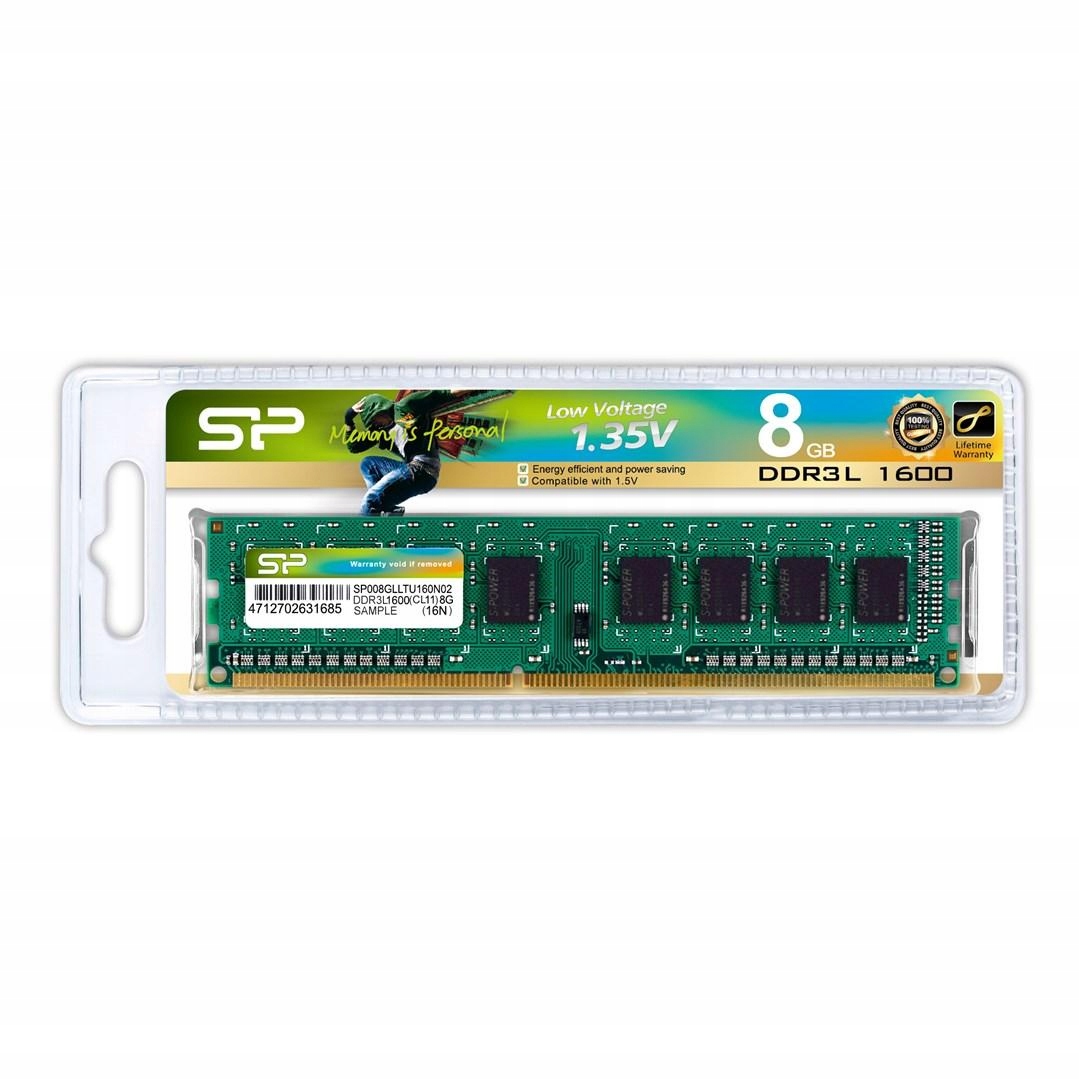 Pamięć Ram Silicon Power DDR3 8GB 1x8GB 1600MHz CL11 1.35V Low Voltage