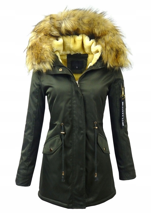 Kurtka Parka Zimowa Ciepła Futerko + KOLORY + Materiał dominujący poliester