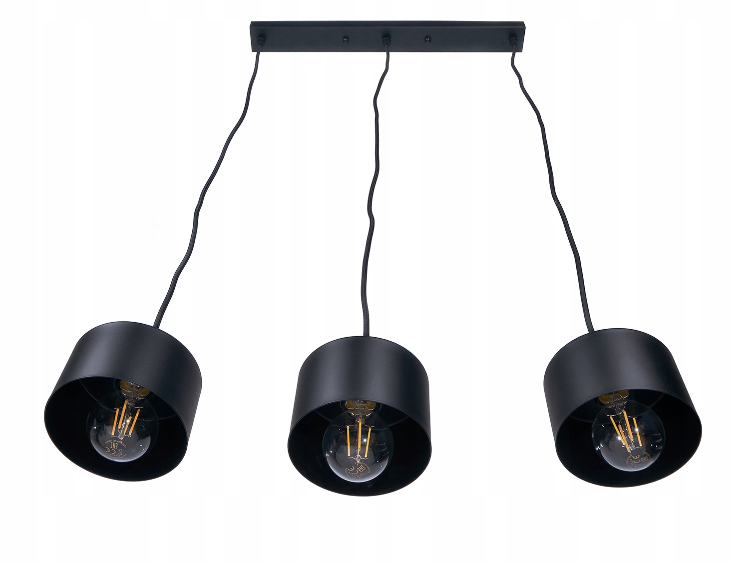 Stropní svítidlo loft do obývacího pokoje 3xE27 černá