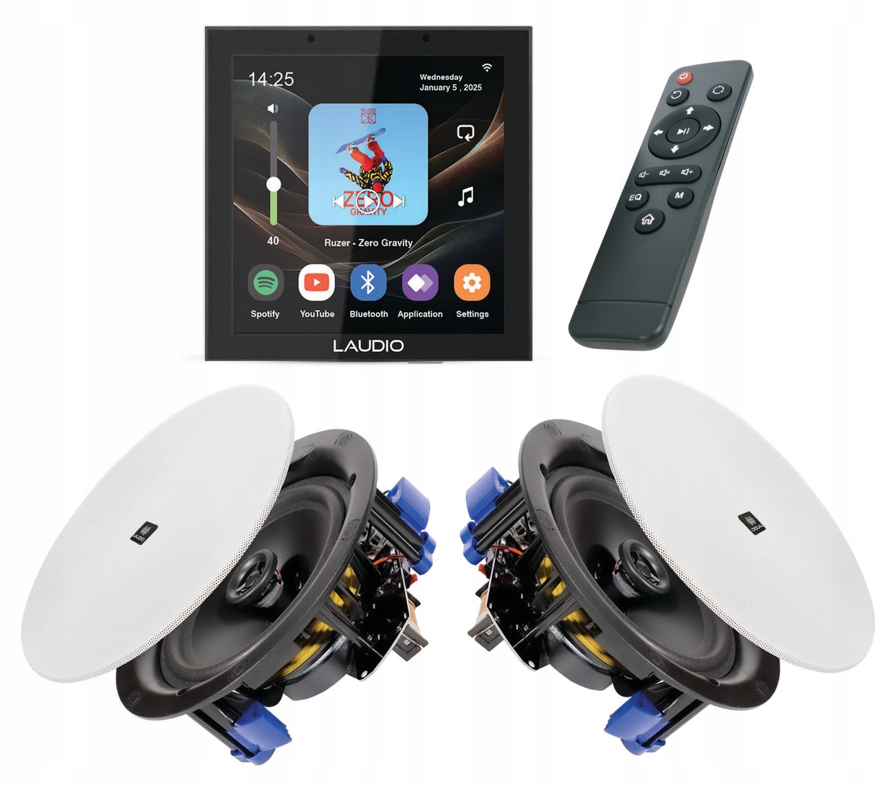 Laudio W40WIFI Podomítkové Internetové Rádio S Bt/usb Reproduktory 2X 50W