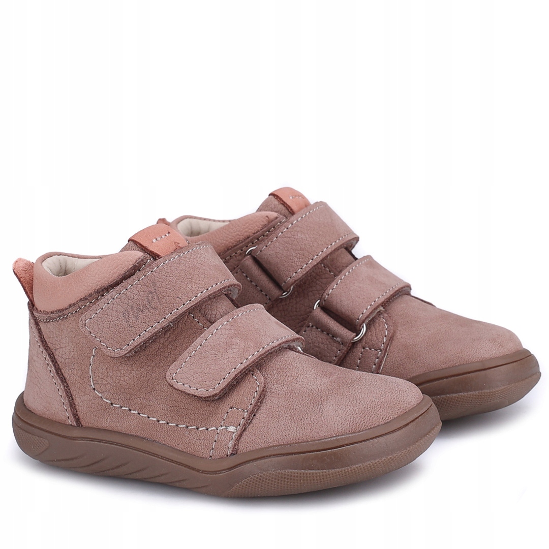 Emel E 2145B-1 Buty Wiosenne Barefoot Skórzane Rzepy Gobi Beżowe R 23