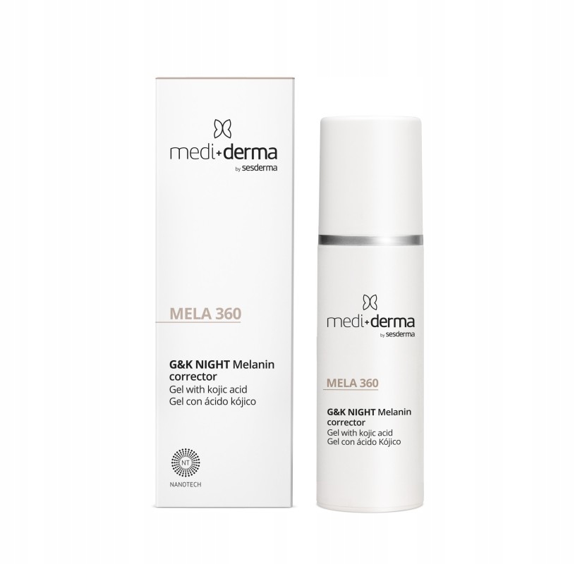 Mela 360 G&k Night melanin corrector Żel na przebarwienia Mediderma 30 ml