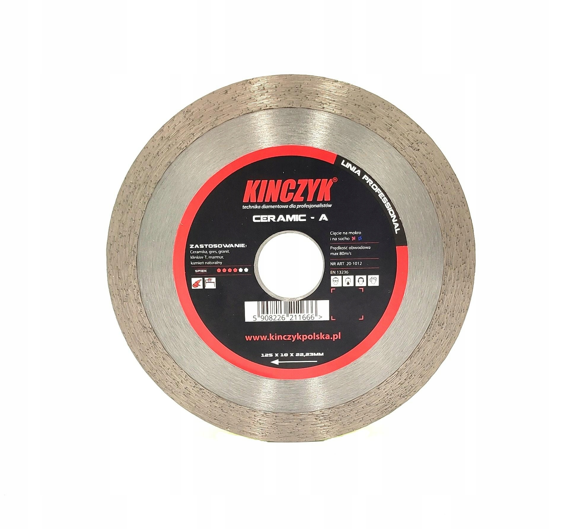 Diamantový řezací kotouč Kinczyk 20-1012 125x22,2 mm