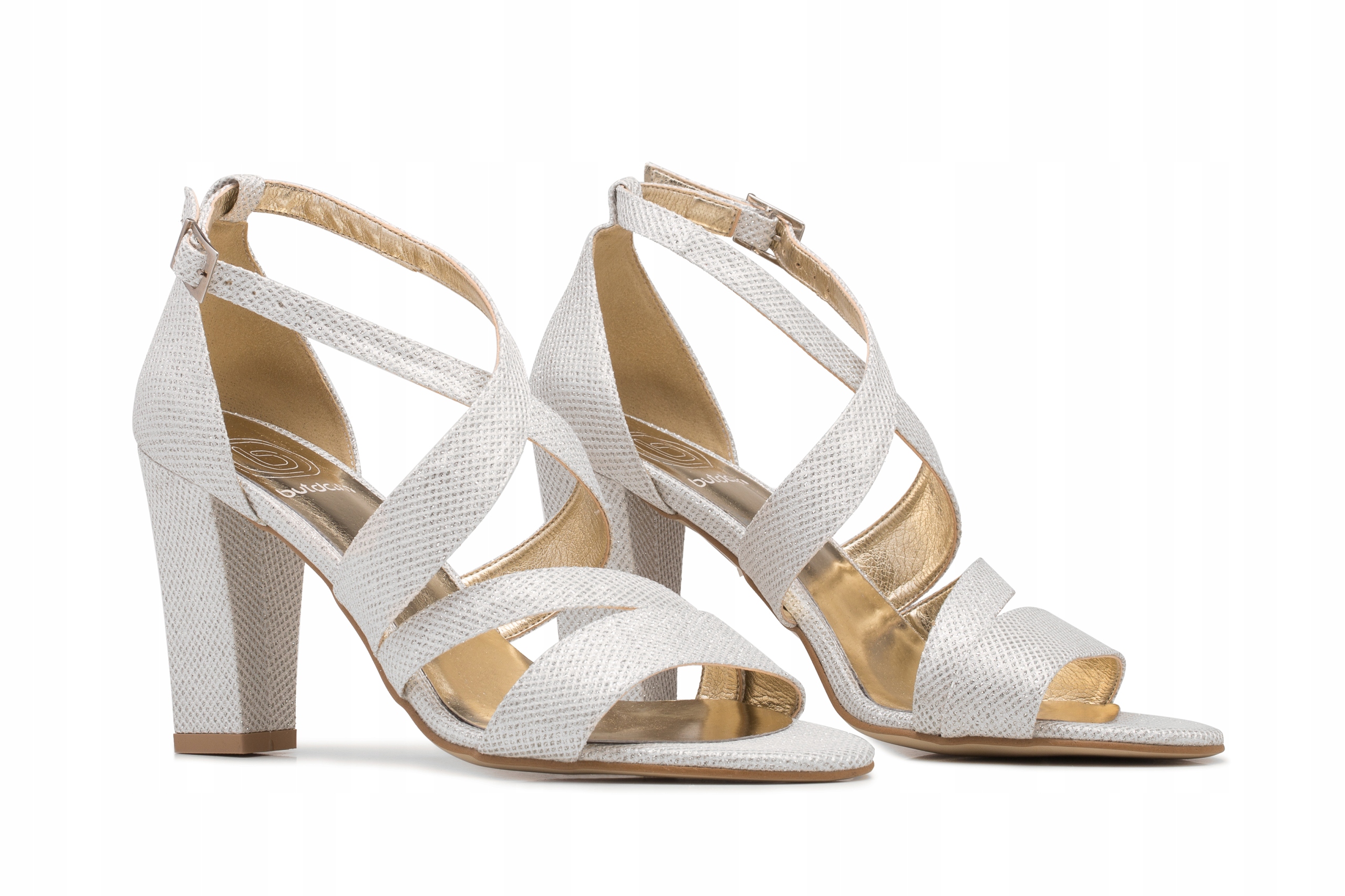 

Sandałki taneczne stabilne San 004 srebrne 35