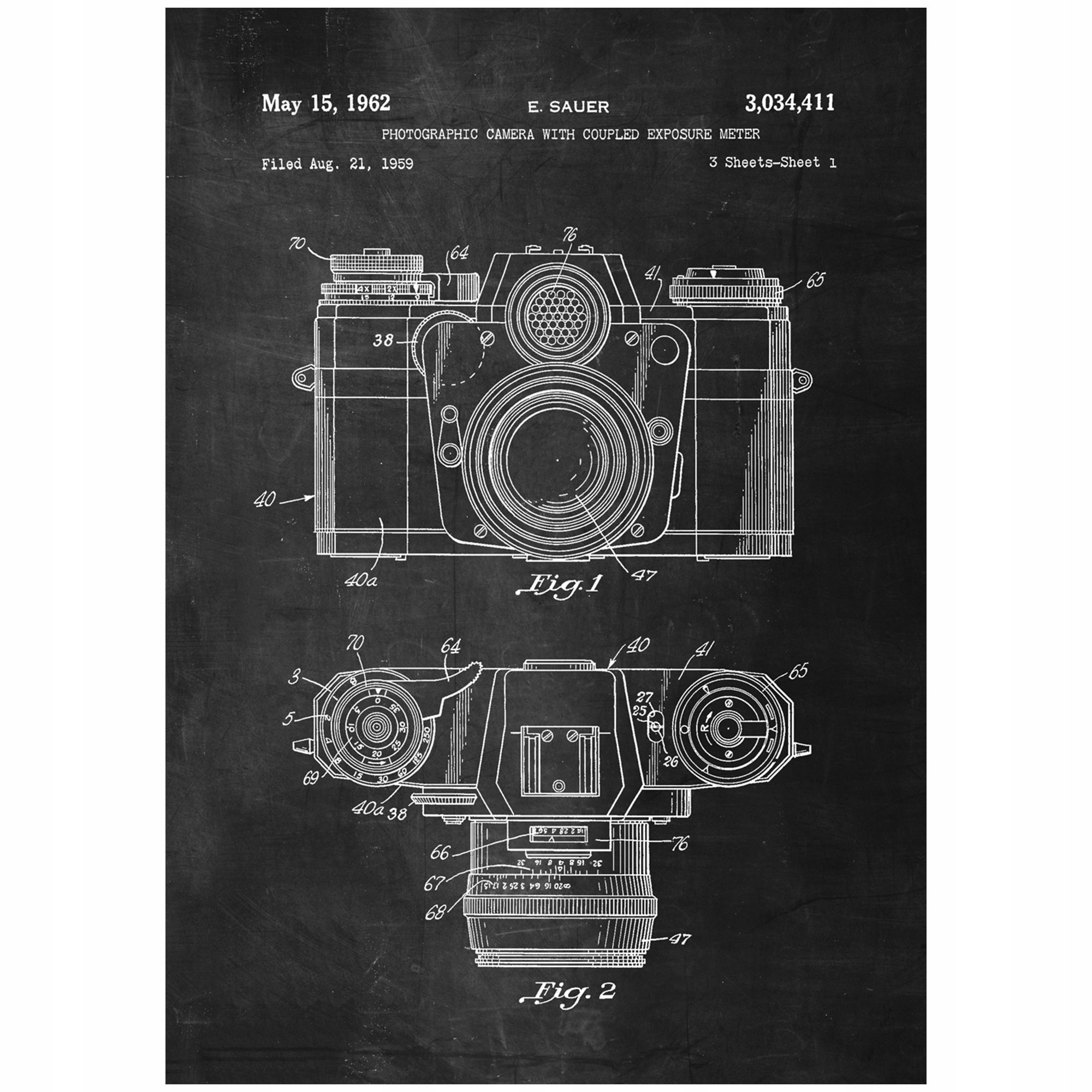 

Plakat Sauer Camera Vintage Retro Patent Schemat