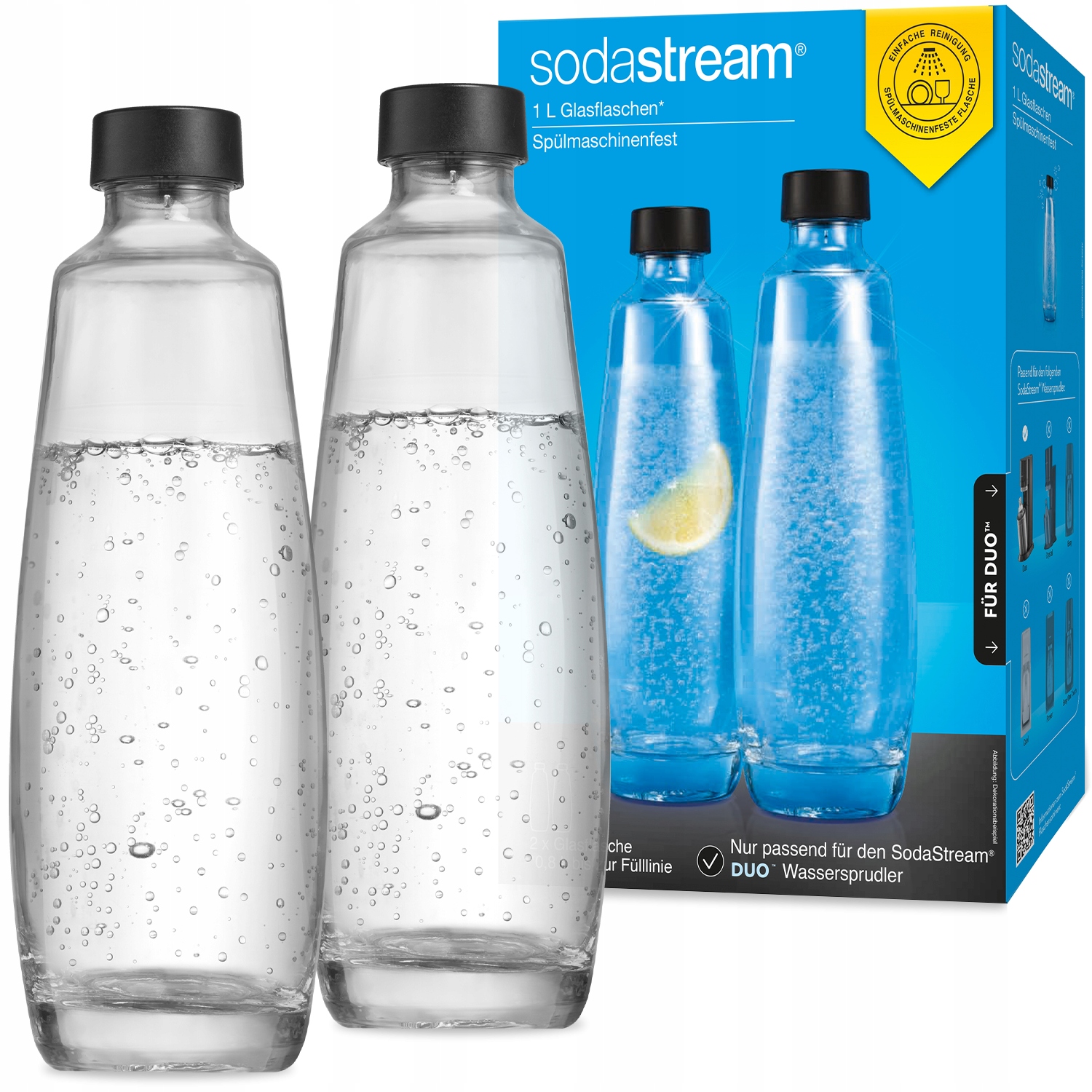 DVĚ SKLENĚNÉ LÁHVE DO SATURÁTORU SODASTREAM DUO za 500 Kč Allegro