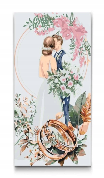 Malování Podle Čísel Svatba Náboženství Pár Láska Svatba Svatební Hostina Velké 40x80cm