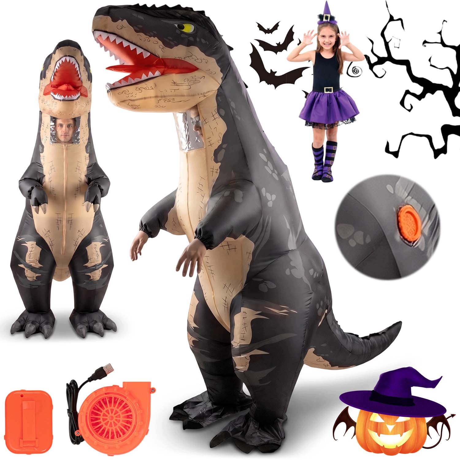 Kostým Dinosaurus T-rex Nafukovací Karnevalový Kostým Dospělý Převlek XL