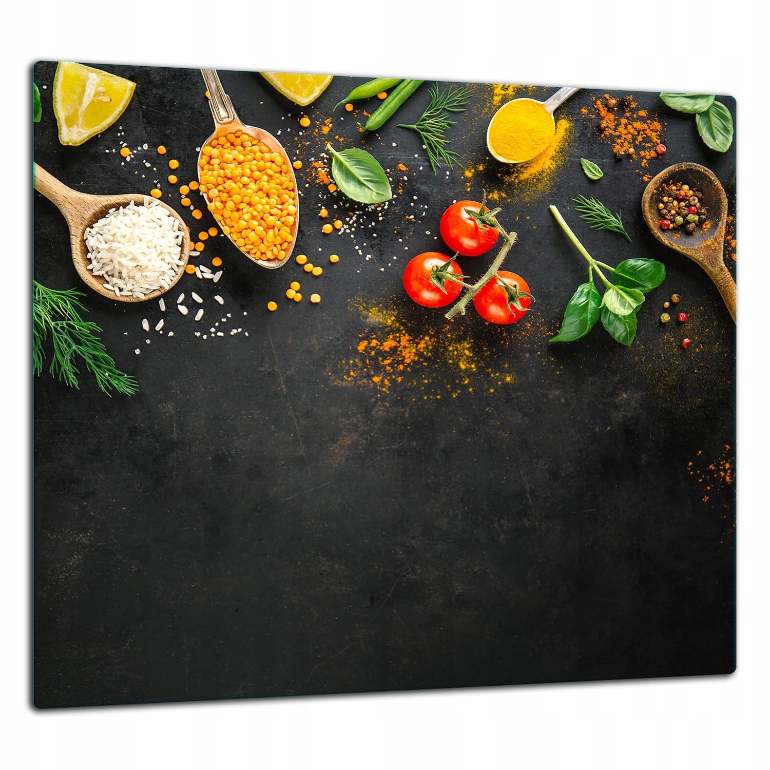 Skleněná Ochranná Deska Panel Lepidlo 65x60 Koření Lacobel 7v1