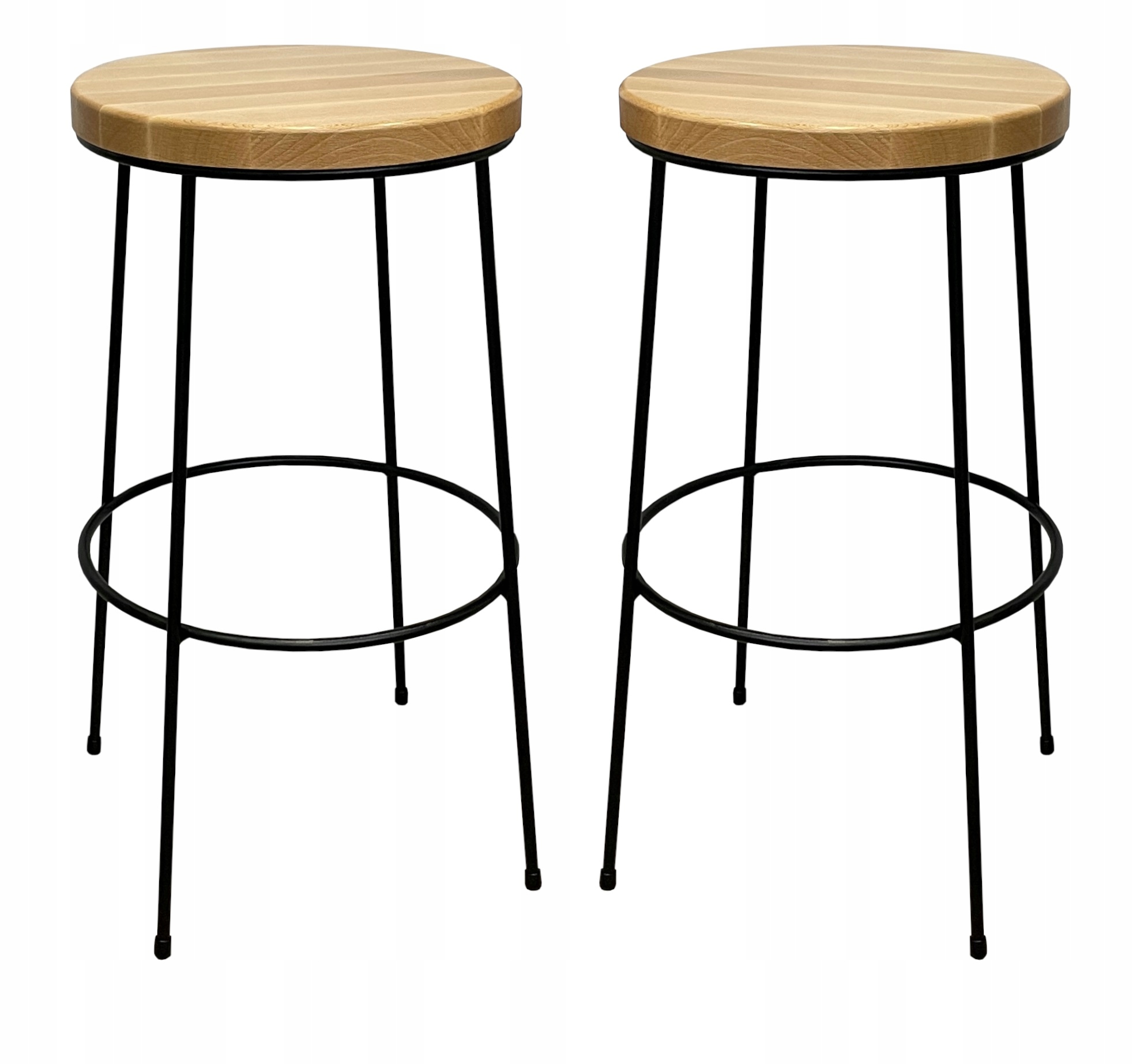 

2 x Hoker niski taboret barowy 63 metal +drewno 1P
