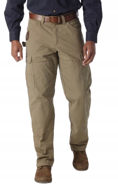 Wrangler Cargo Kalhoty S Kapsami Béžové Plus Size 56/32 6BA