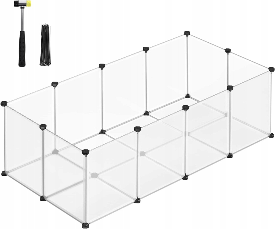 Ohrádka pro hlodavce s podlahou, plastová,variabilní,zvířecí ohrádka,143x73