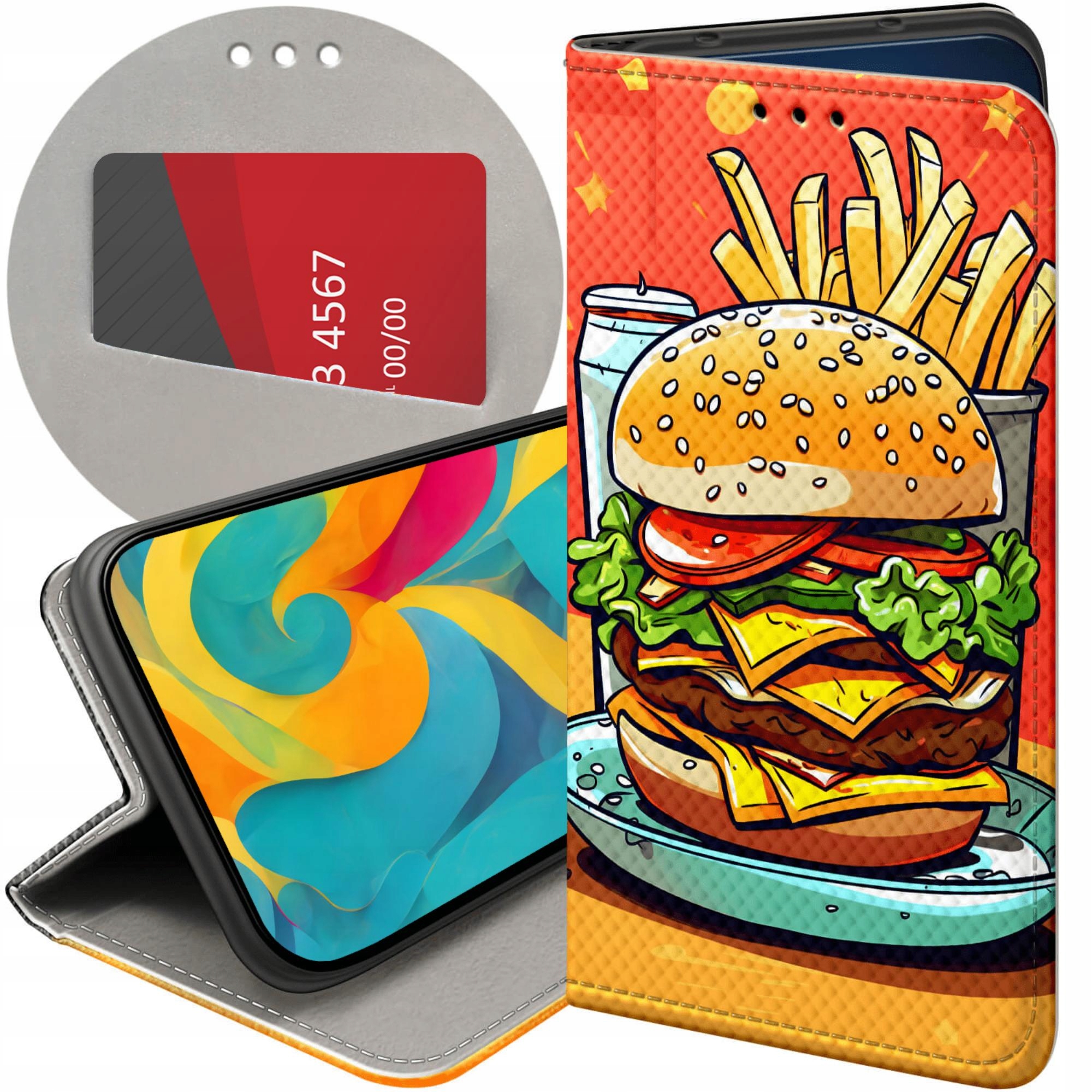 Etui Do Honor MAGIC7 Pro Hamburger Burgery Fast-food Jedzenie Futerał