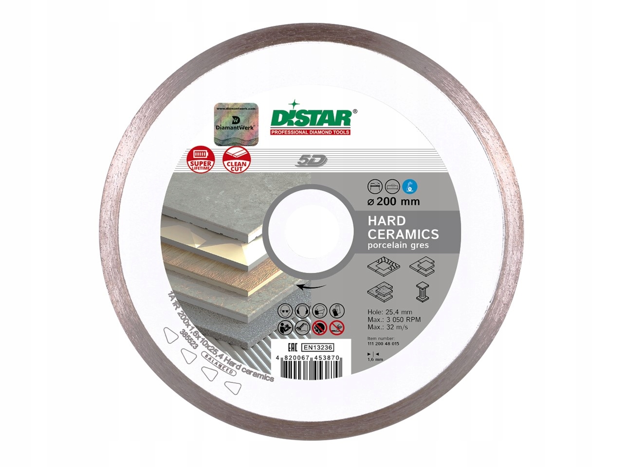 Diamantový kotouč DiSTAR Hard Ceramics 5D 200 mm