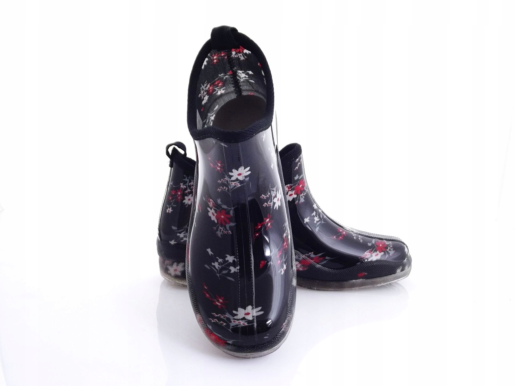 Kalosze damskie krótkie czarne 2 lakier r.38/przeczytaj opis/ Rozmiar 38