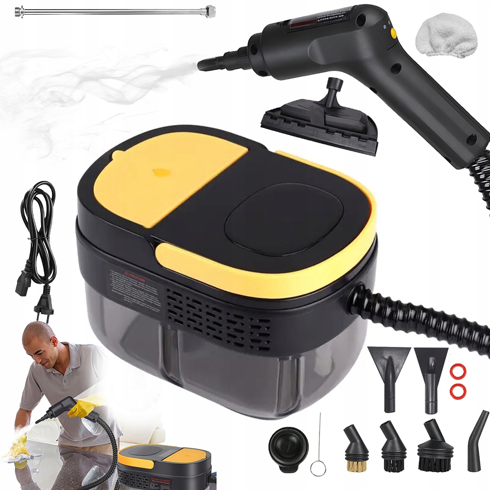 Parný Mop, Parný Čistič 2500 W S Veľkou Nádržou, 1600 ML, Príslušenstvo