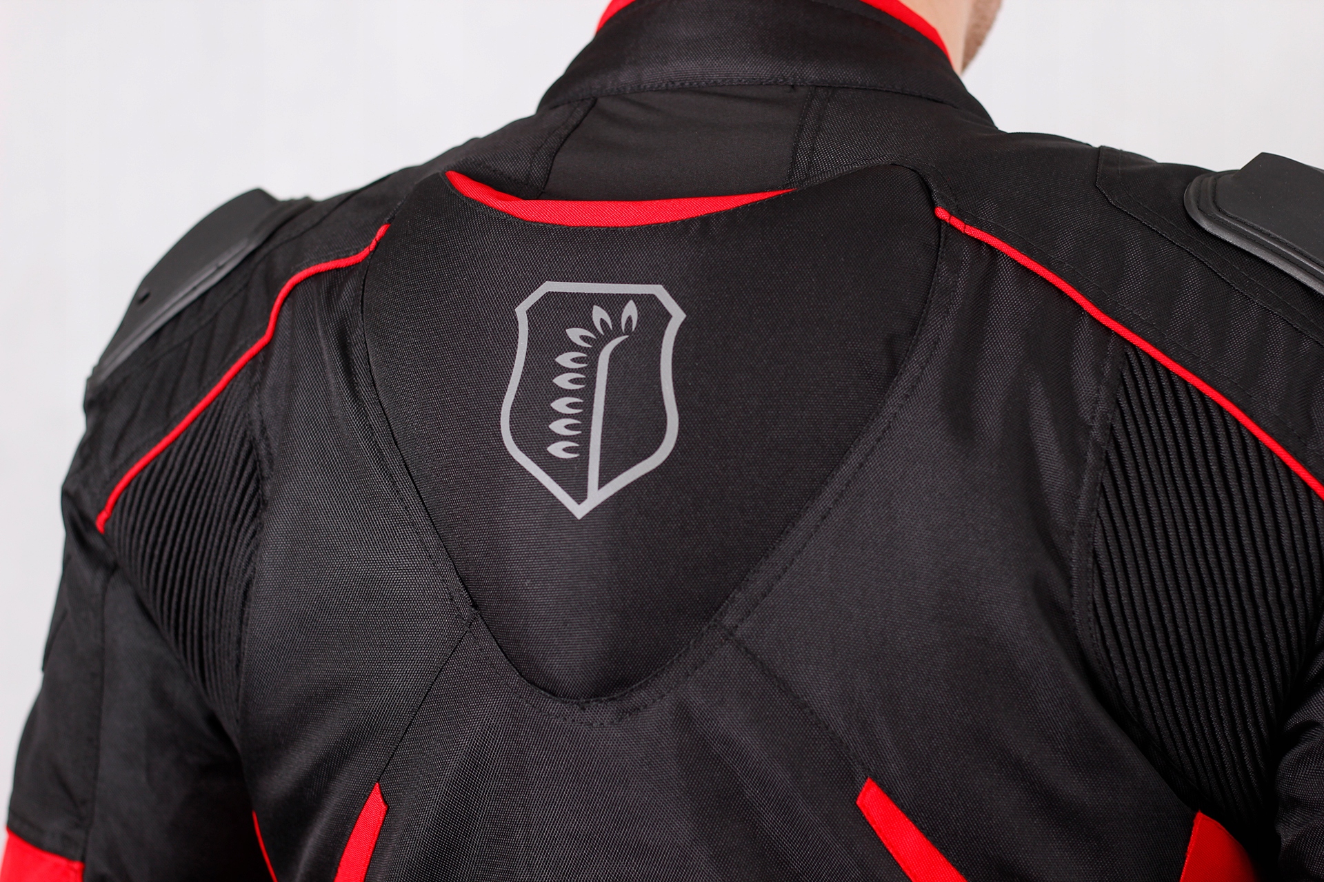 KURTKA MOTOCYKLOWA Z GARBEM HUSAR RAPID GP red Obwód klatki piersiowej 110-114 cm