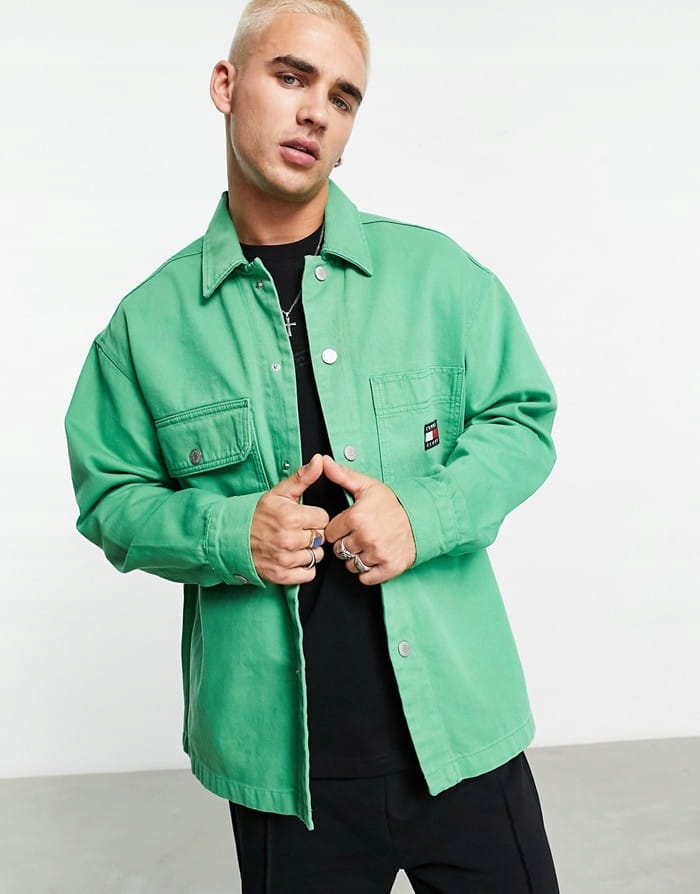 Tommy Jeans Zielona Koszula Wierzchnia (xs)