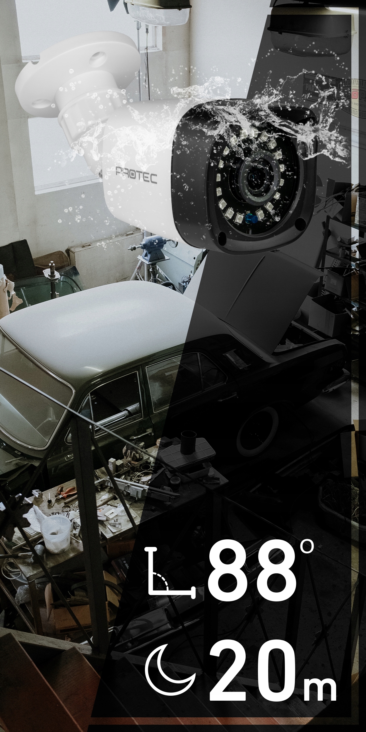 ZESTAW DO MONITORINGU 4 KAMERY FULLHD ZEWNĘTRZNE SZEROKI KĄT PODGLĄD ONLINE Kod producenta PR-XVR-04T2P