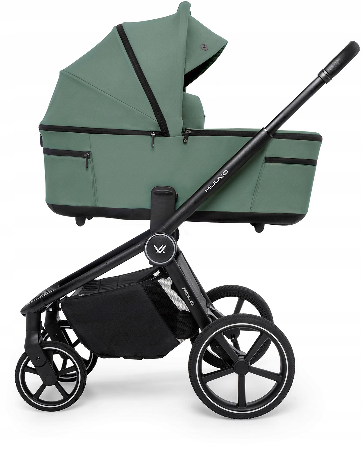 Muuvo Fold wózek dziecięcy 2w1 ze składaną gondolą Pine Green