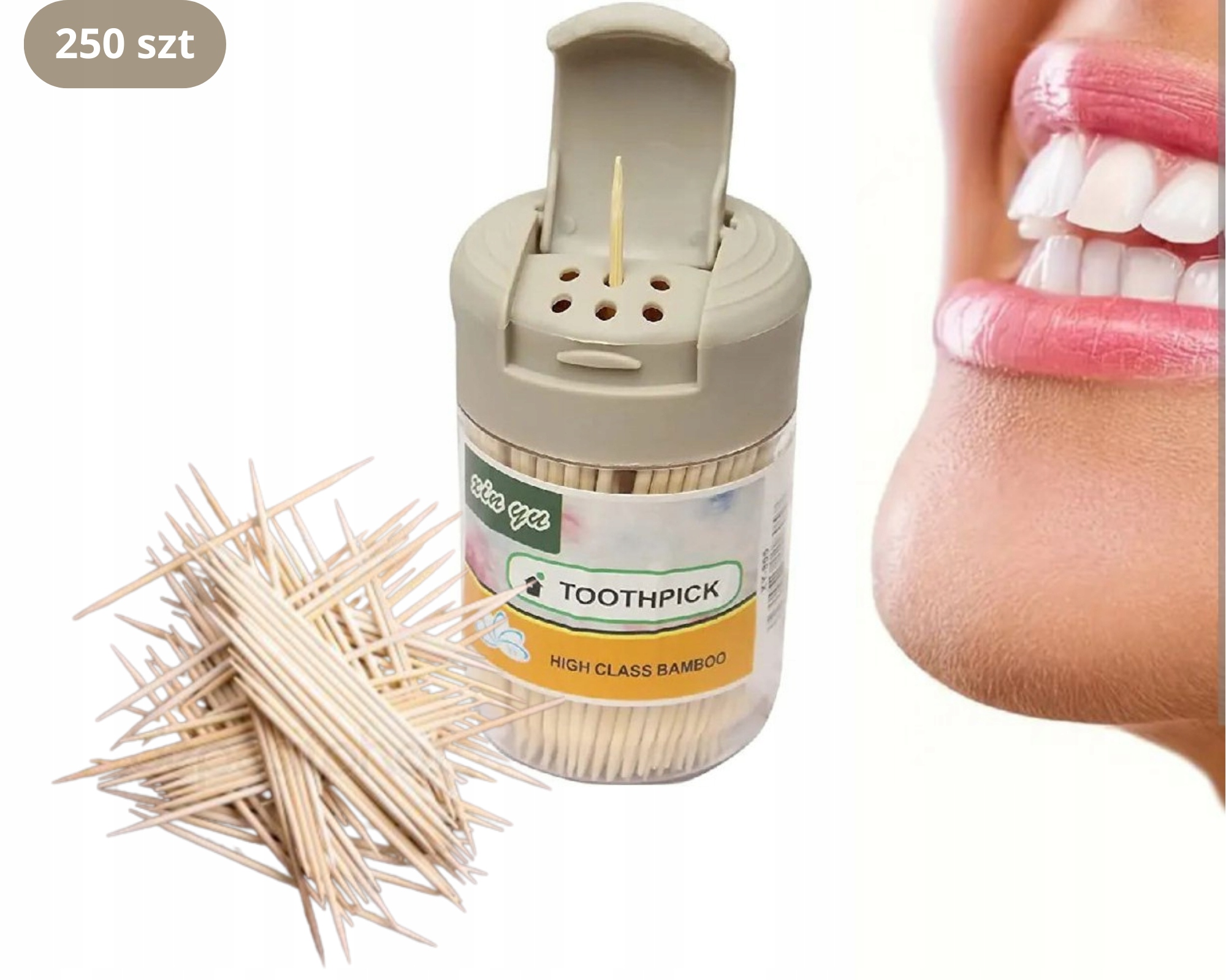 WYKAŁACZKI DWUSTRONNE DUŻE PUDEŁKO BAMBUSOWE 250 szt.