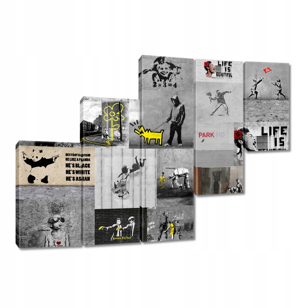 

Obraz 150x105 Mix Kolaż Collage Banksy