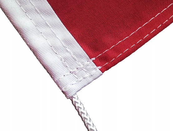 Flaga jachtowa Bandera LEN Polska z Godłem Lniana MOCNA PREMIUM Waga produktu z opakowaniem jednostkowym 0.1 kg