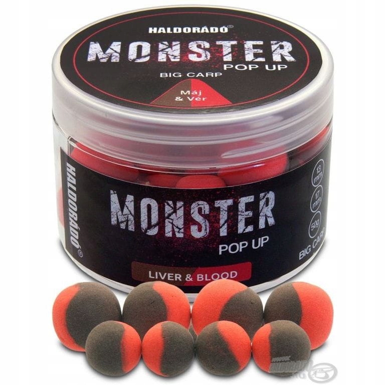 Przynęta Haldorado Monster Pop Up Big Carp Wątroba Krew Karp Pływająca