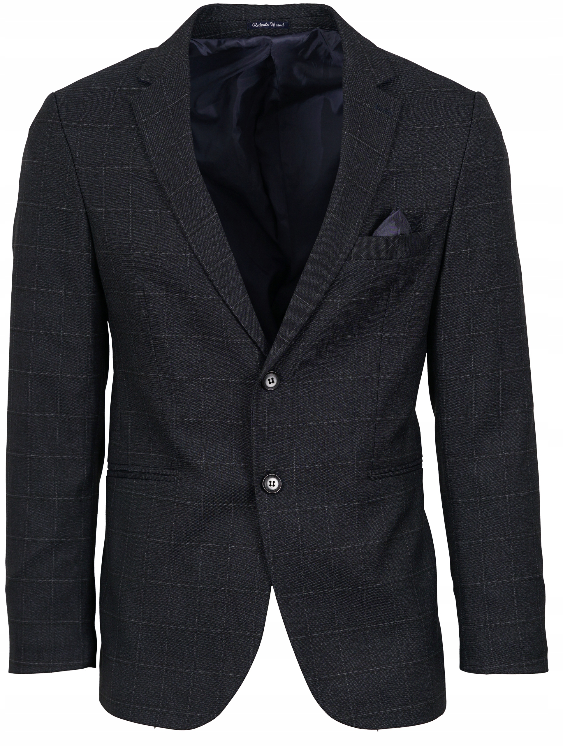 MARYNARKA MĘSKA W KRATĘ WIZYTOWA ELEGANCKA CASUAL TURECKA GRAFITOWA 60 Marka inna