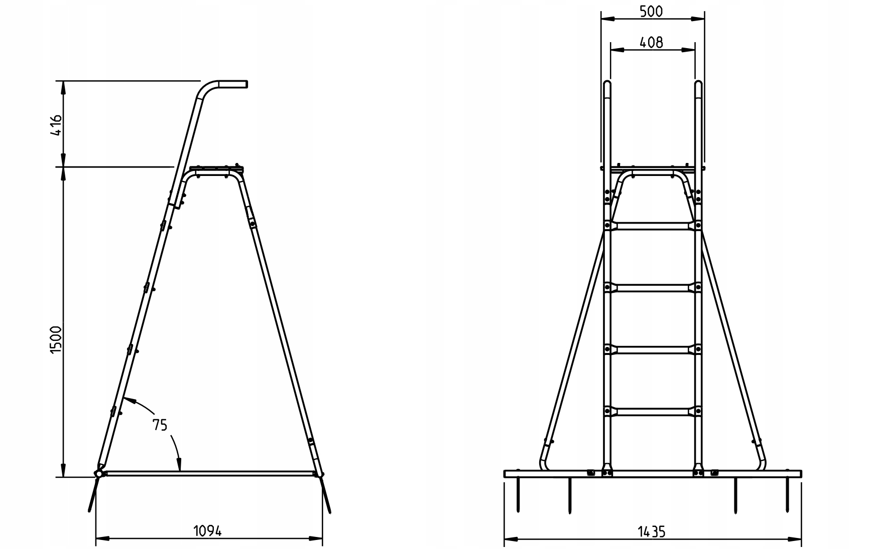 Zjeżdżalnia 3m z metalową drabinką na plac zabaw Bohater Inny