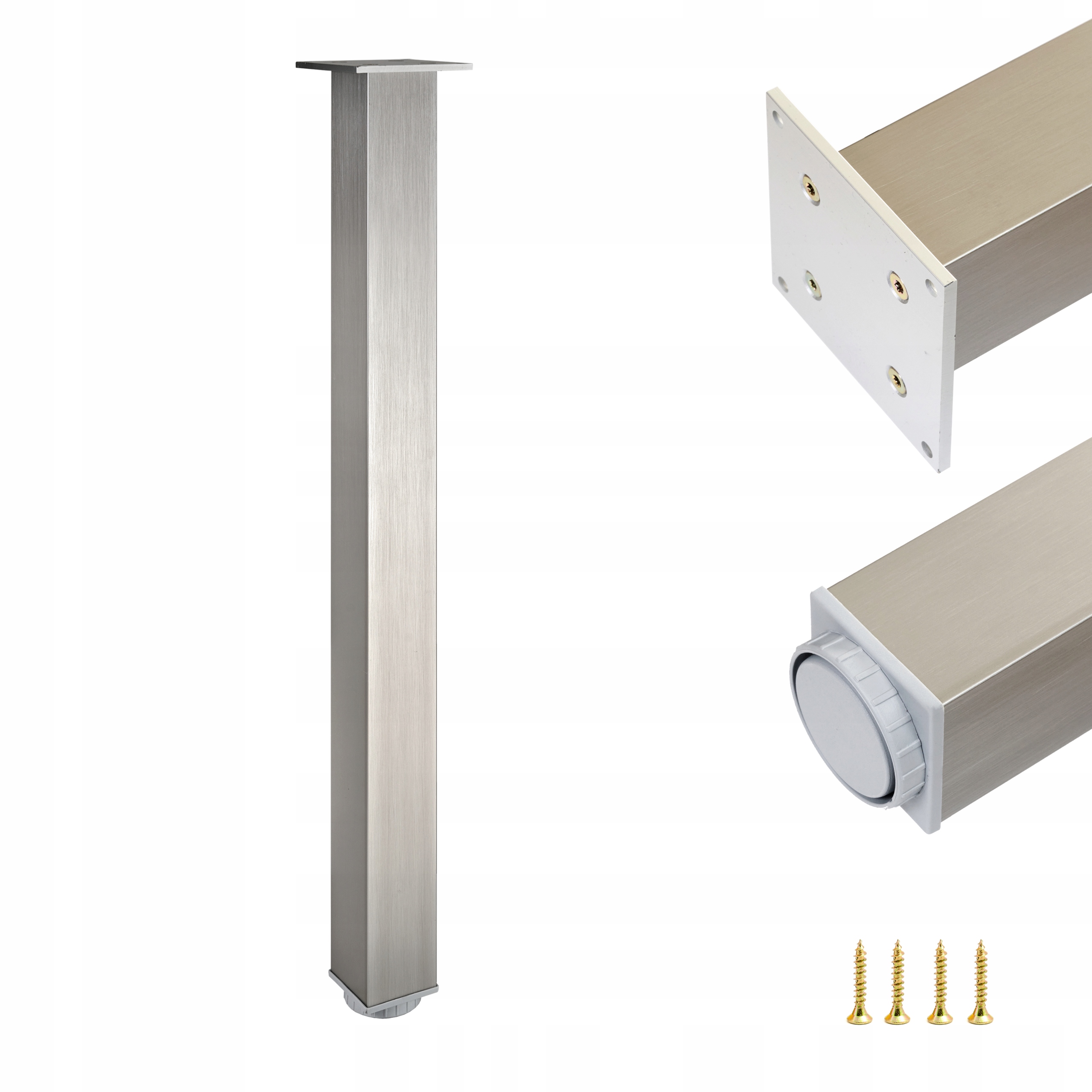 Nábytková Noha K Stolu Barového Stolu Kovová Loft Inox H 71 CM Reg