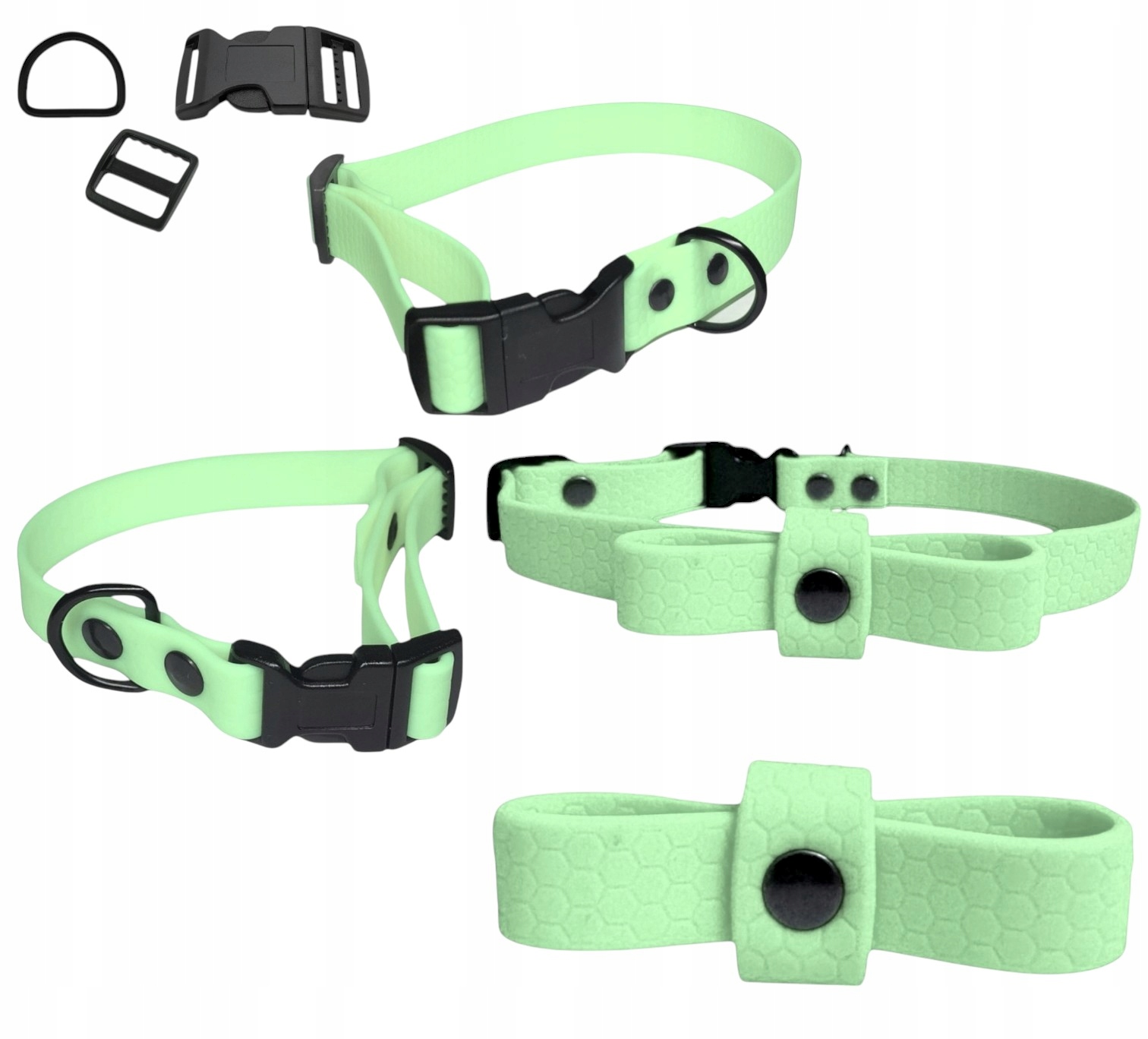 Levně Obojek S Mašličkou Pro Malého Psa Měkký Voděodolný Biothane Hexa S