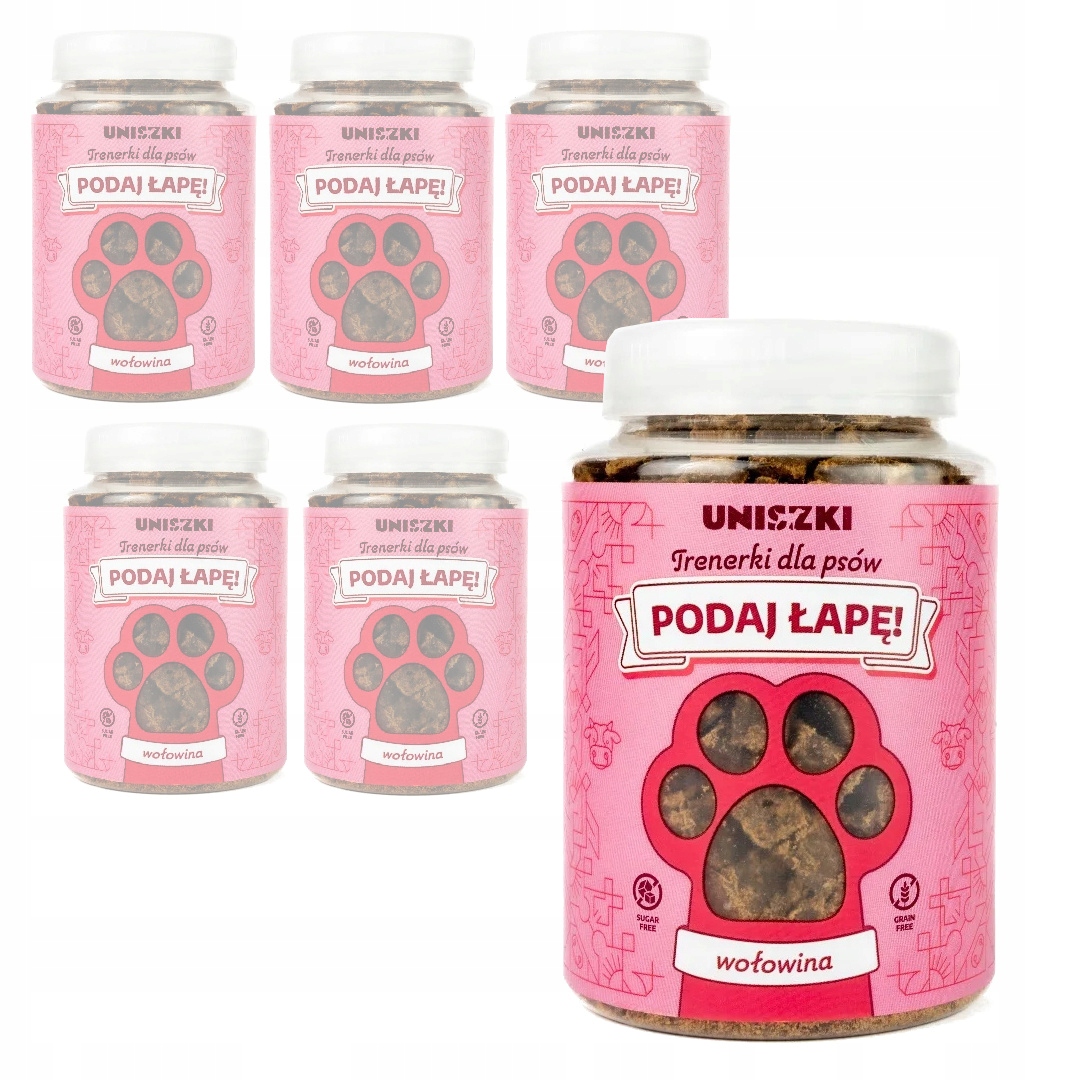 Levně Uniszki Trenérky Hovězí maso 6x150g Pamlsek pro psa