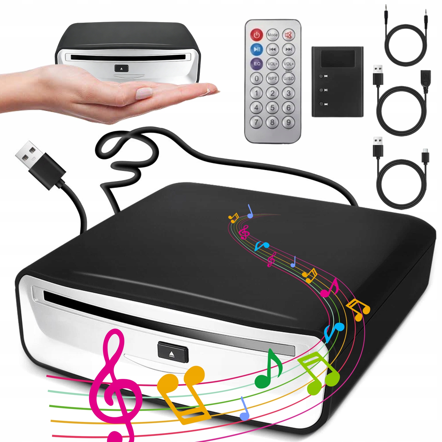 CD Prehrávač Do Auta, Usb, Štrbinový, Diaľkový Ovládač, Malý, Univerzálny
