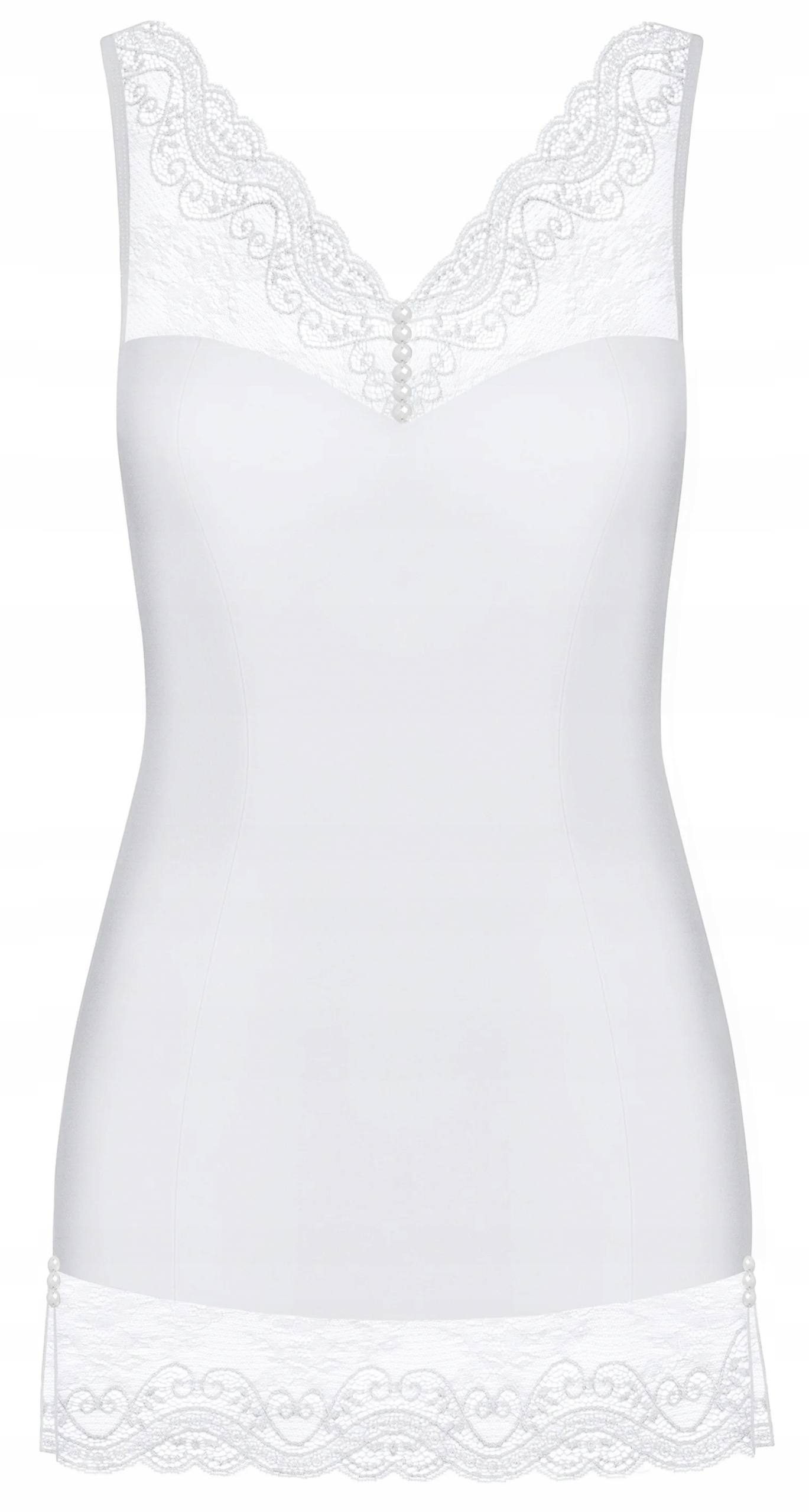 OBSESSIVE MIAMOR KOSZULKA I STRINGI BIAŁE L/XL Rozmiar L/XL