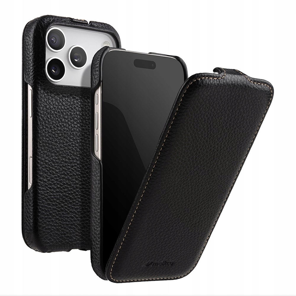 Kožené Pouzdro Melkco s výklopným krytem pro iPhone 17 Pro, Kryt , Kožené pouzdro