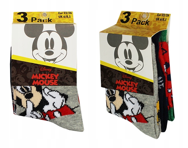 MYSZKA MICKEY SKARPETKI DZIECIĘCE 3-PAK 27/30 Marka Sun City