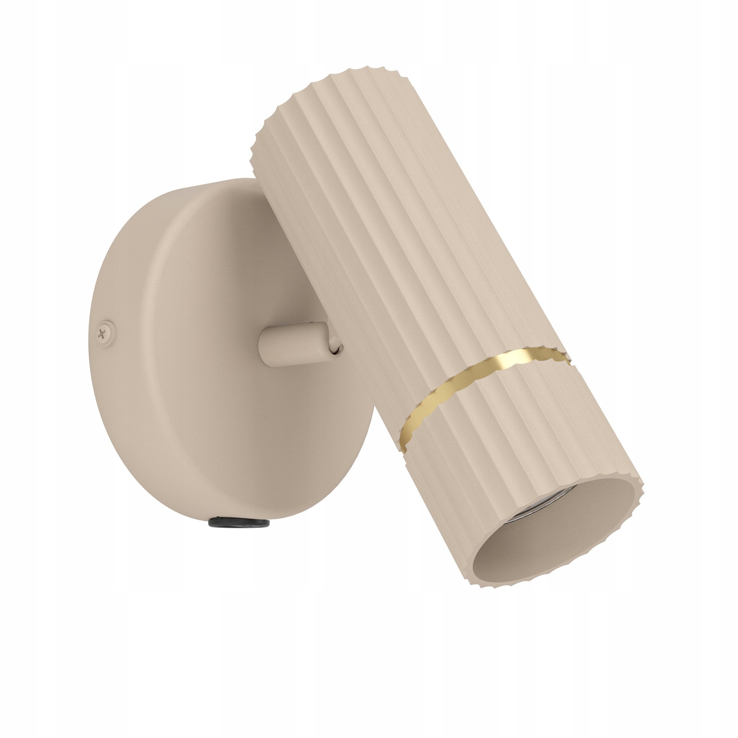 Lampa ścienna kinkiet do sypialni Eglo Caminia piaskowy/mosiądz 1xGU10 Led