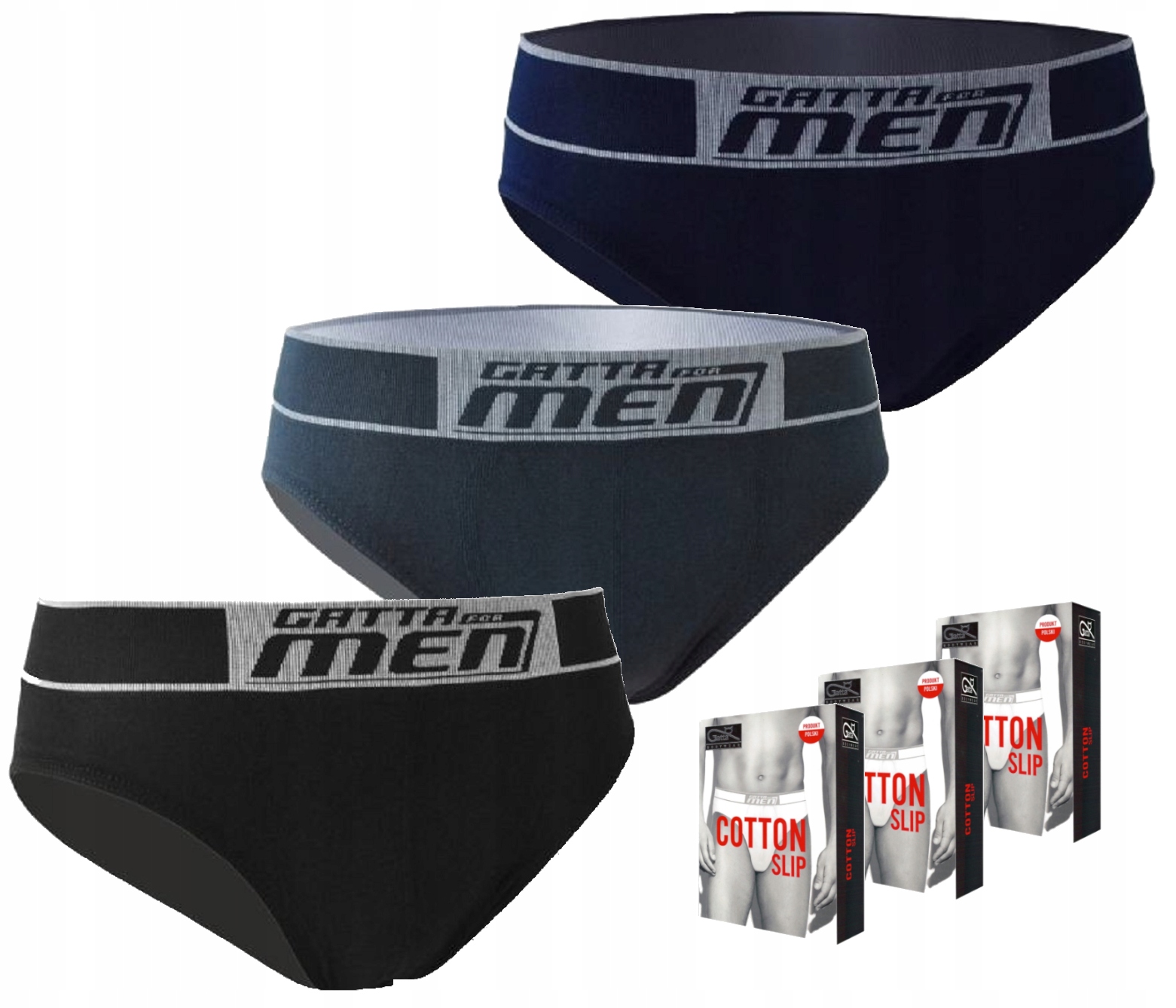 

Bezszwowe Slipy Gatta Cotton Bawełna | 3-PACK | M